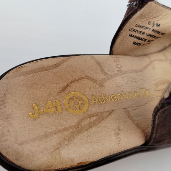 J-41 Adventure On Womens Brown Suede Med Heel Slingback Shoes Comfort Size 6.5 M - Picture 8 of 11